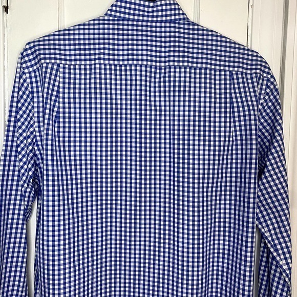 Mason's Men's Large Blue Check Long Sleeve Button Down Shirt - Picture 4 of 4